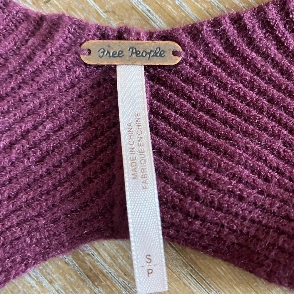 NWT Free People Saffron Open Back Sweater Women Long Sleeve Square Neck (s) - Picture 5 of 8